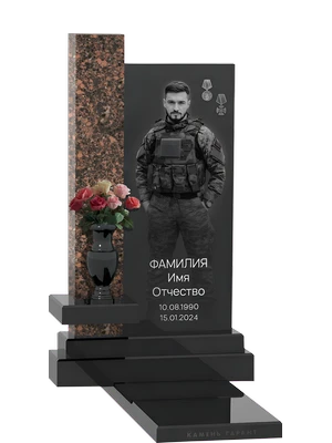 Левая вставка с вазой на цветнике